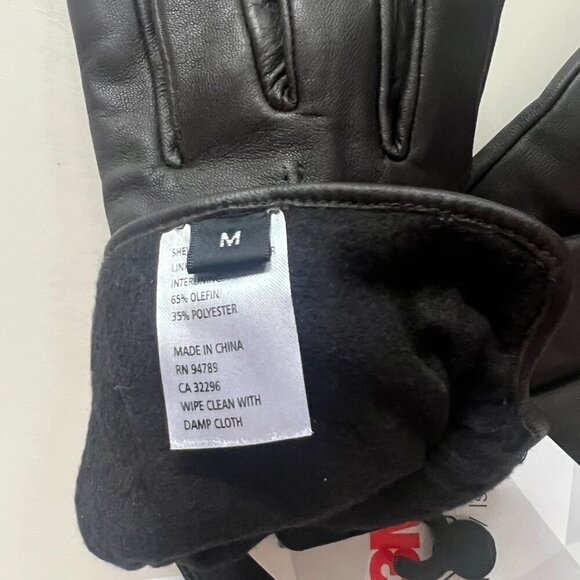 3M Thinsulate Mens Insulated Leather Gloves Brown Medium - Picture 3 of 5